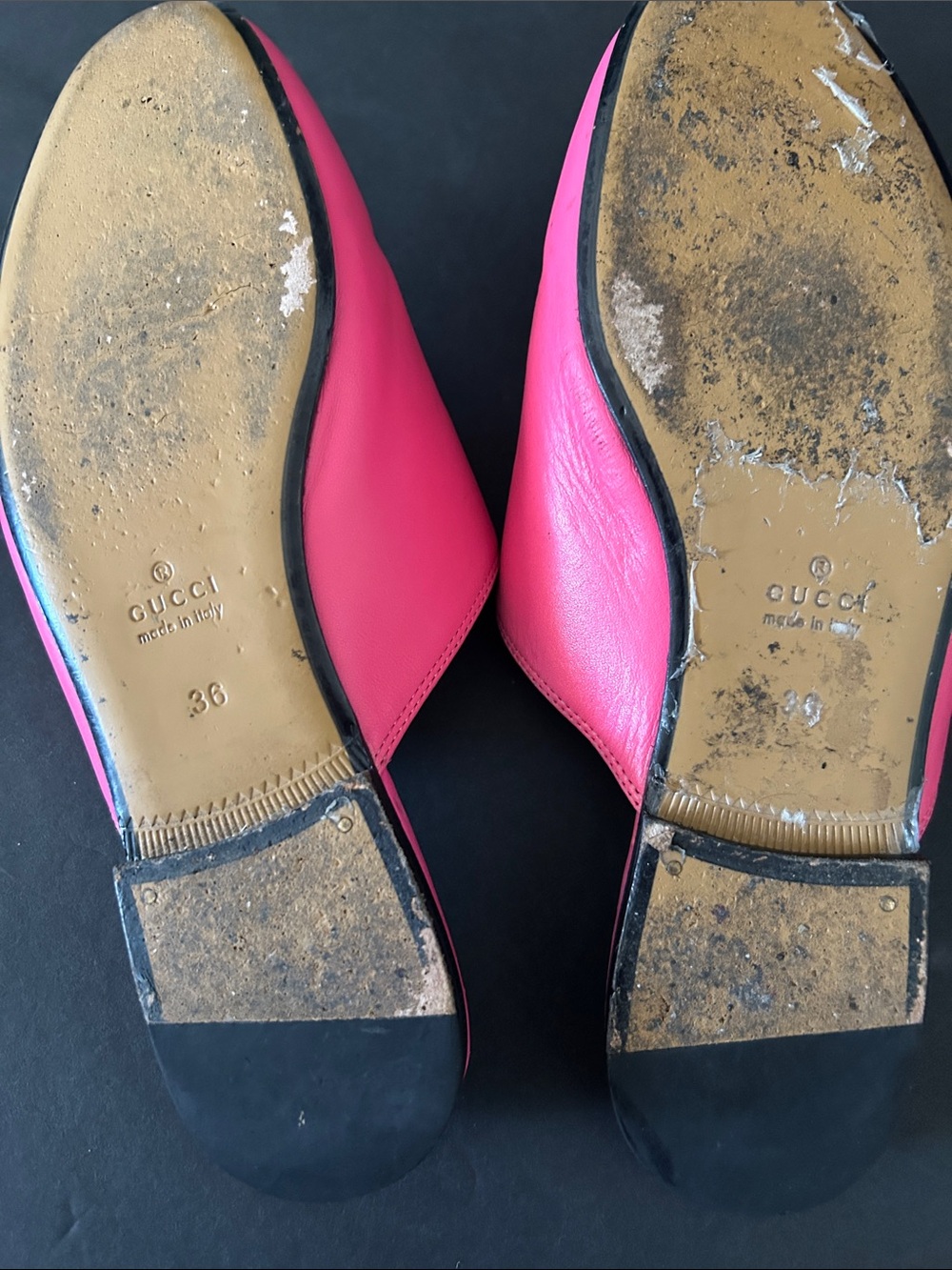 Pink Women's Slip-On Loafers with Gold Bit Hardware - Picture 17 of 17